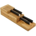 thumbnail image 1 of DrawerStore Small Knife Holder for 9 Knives, Kitchen and Drawer Organizer Made of Bamboo, 1 of 4
