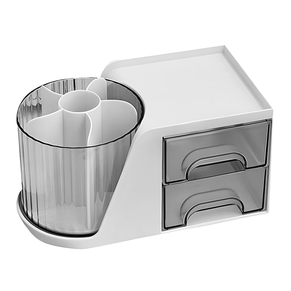 Drawers Desk Lip Gloss Organizer Lipstick Storage Rotating Pen Holder