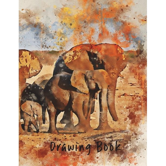 Drawing Books: Drawing Book: Elephants 8.5x11 (Paperback)