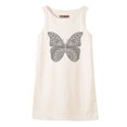 thumbnail image 1 of Drawing Butterfly Printed Vintage 100% Cotton Linen Mini Shift Dress WDS_01 4, 1 of 1
