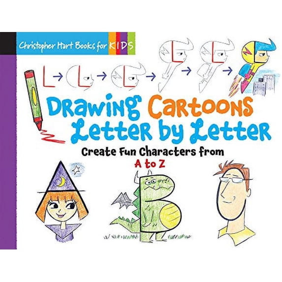 Pre-Owned Drawing Cartoons Letter by Letter, Volume 3: Create Fun ...