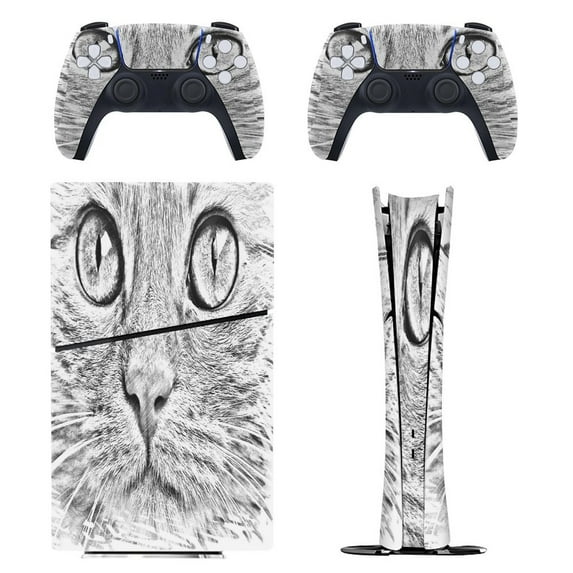 Drawing Cat PS5/PS5 Slim Digital Disc Skin Sticker For Console And Controller Skins