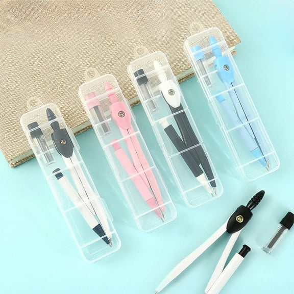Drawing Compass under $5! kkbbma Metal Drafting Compass Set, Math Geometry Drawing Tool with Pencil Lead for Engineers, Artists, Precision Circle Drawing