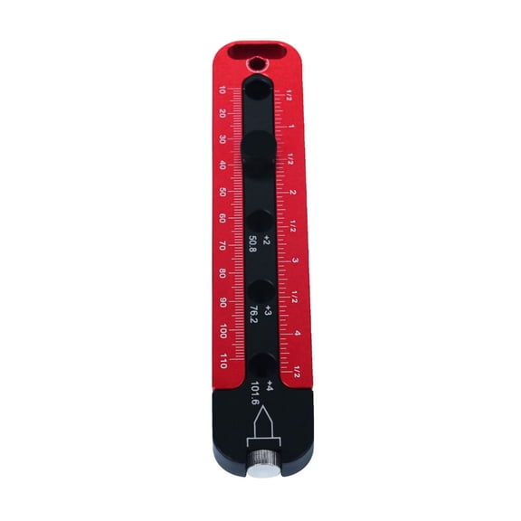 Drawing Compasses Woodworking Compasses Scriber Metric Inch Double Scale Circle Ruler Fixed-point Marking Gauge 195mm