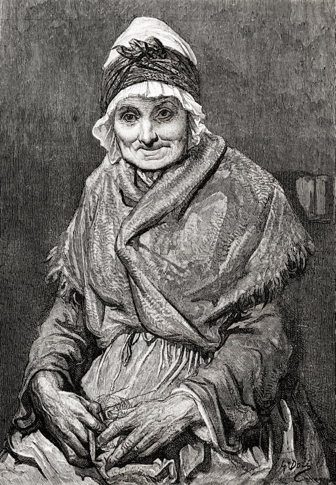 After A Drawing Done In 1880 By Gustave Dore Of His Nurse Francoise From Life And Reminiscences Of Gustave Dore Published 1885 Canvas Art - Ken Welsh Design Pics (12 x 17)