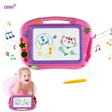 Drawing Doodle Board Gifts Toys Age for 1 2 3 4 Year Old Girl, Drawing Board Erasable Writing Sketch Pad Birthday Present for Toddler Kids Toy for Little Girls Travel