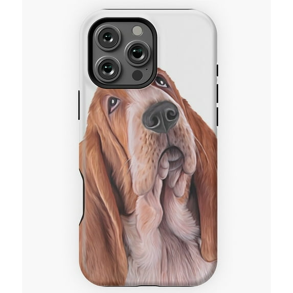 Drawing Funny Dog Basset Hound Art Phone Case for iPhone 16 15 14 13 12 11 Pro Max