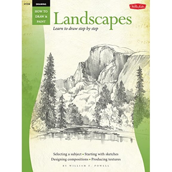 Pre-Owned Drawing: Landscapes with William F. Powell: Learn to Draw Step by Step (Paperback) 1560101571 9781560101574