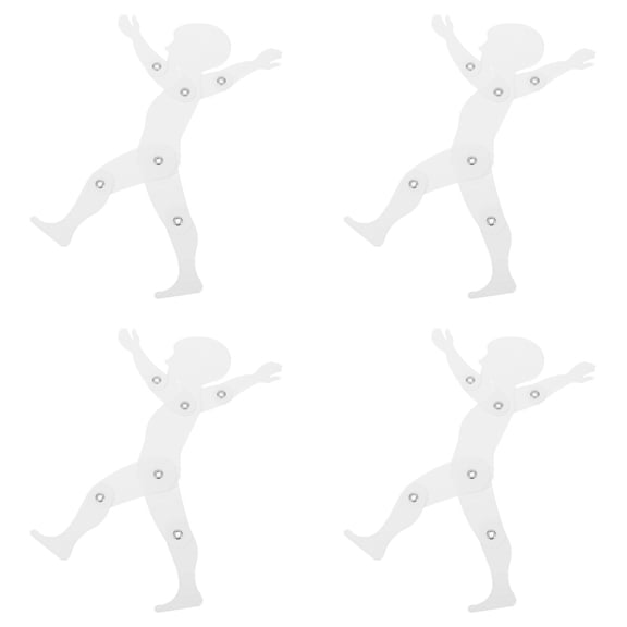 Drawing Mannequin FigureforArtists Flexible Plastic Human Body Model With Articulated Joints Posable Sketching ReferenceforGesture Drawing And Anatomy Study, 4 Pack Art Mannequin Figures