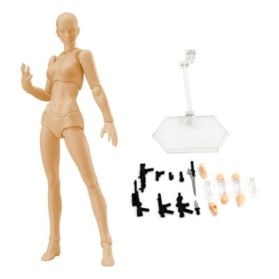 Drawing Models Figure Artist Draw Painting Model with Stand Support & Accessories for Artists, Male A