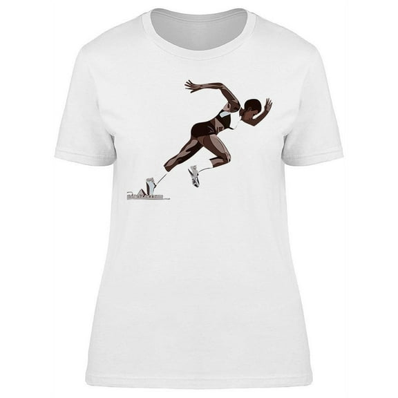 Drawing Of A Black Athlete T-Shirt Women -Image by Shutterstock, Female Large