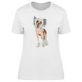 thumbnail image 1 of Drawing Of A Chinese Crested Dog T-Shirt Women -Image by Shutterstock, Female Medium, 1 of 2