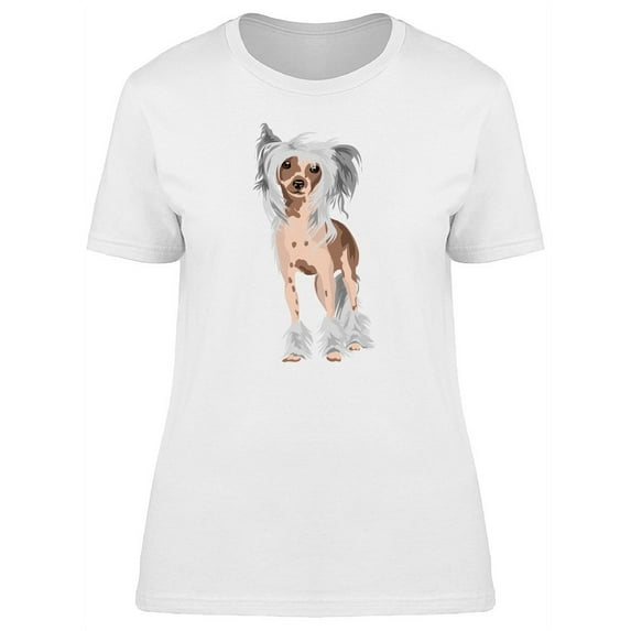 Drawing Of A Chinese Crested Dog T-Shirt Women -Image by Shutterstock, Female Medium