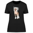 thumbnail image 1 of Drawing Of A Chinese Crested Dog T-Shirt Women -Image by Shutterstock, Female Small, 1 of 2