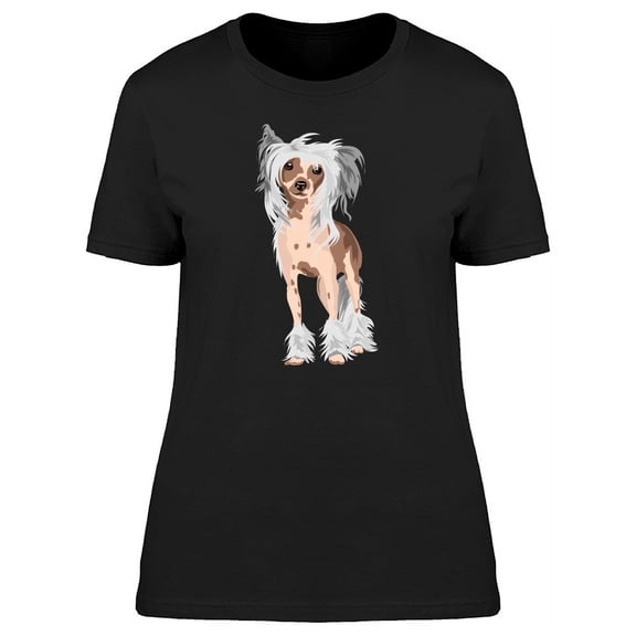 Drawing Of A Chinese Crested Dog T-Shirt Women -Image by Shutterstock, Female x-Large