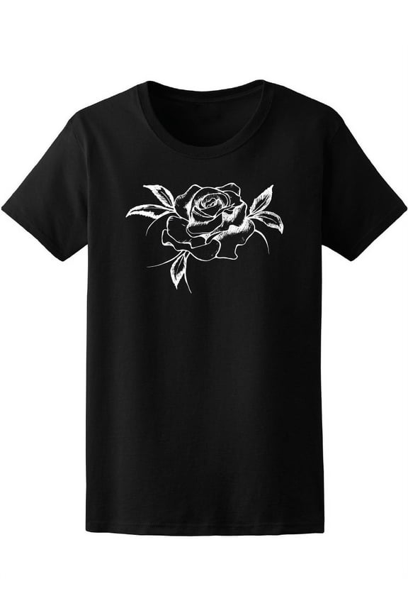 Drawing Of A Rose  Tee Women's -Image by Shutterstock