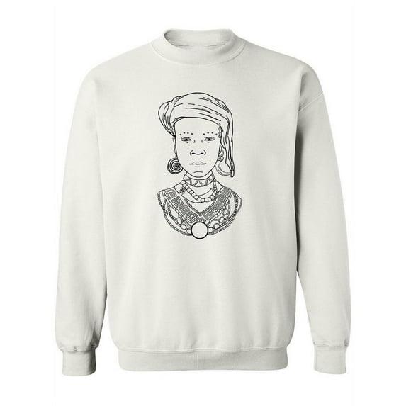 Drawing Of An Woman Sweatshirt Women -Image by Shutterstock, Female x-Large