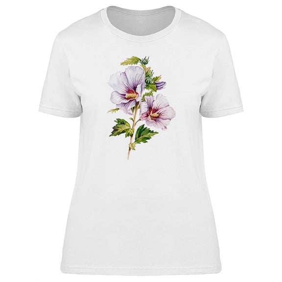 Drawing Of Hibiscus Flower Tee Women's -Image by Shutterstock
