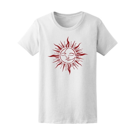 Drawing Of Sun And Moon T-Shirt Women -Image by Shutterstock, Female XX-Large