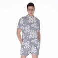 thumbnail image 1 of Drawing Orchid Pattern Short Sleeve Men'S Rompers Casual Summer Jumpsuits Outfit, 1 of 4