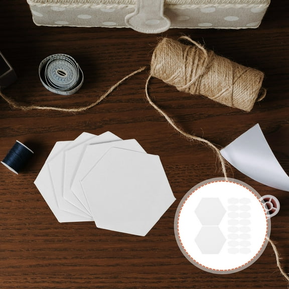 Drawing Paper 300Pcs Hexagonal Patchwork Paper for Clothing Embellishments White Reusable