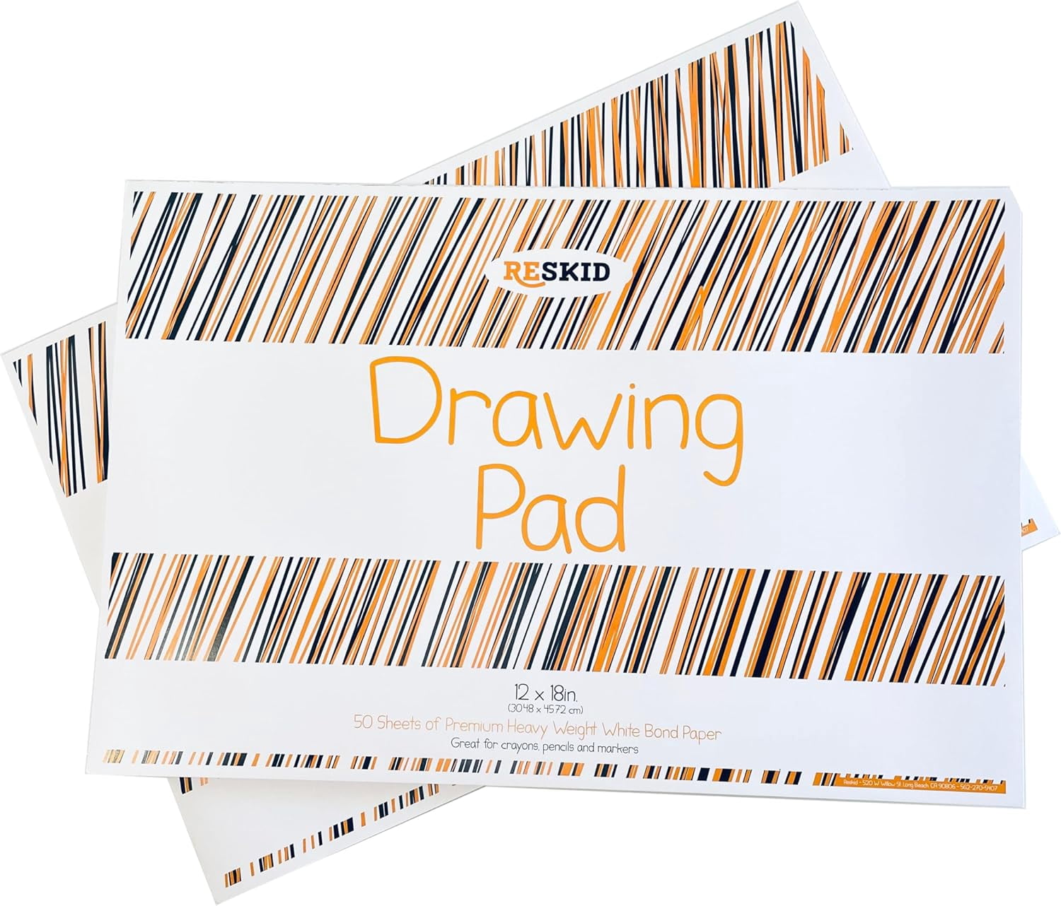 Drawing Paper Pad (12 x 18 inches) - 50 Sheets, 2-Pack Coloring Art Pads, Sketch (12x18 (2PACK))