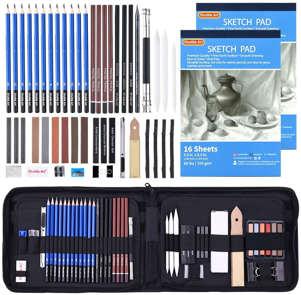HB 72PCS Drawing  Art Supplies Kit Colored Sketching Pencils for Artists  Kids Adults Professional Art Pencil Set with Case Sketchpad Watercolor   Metallic Pencil丨Ideal Beginners Coloring Set  Walmartcom