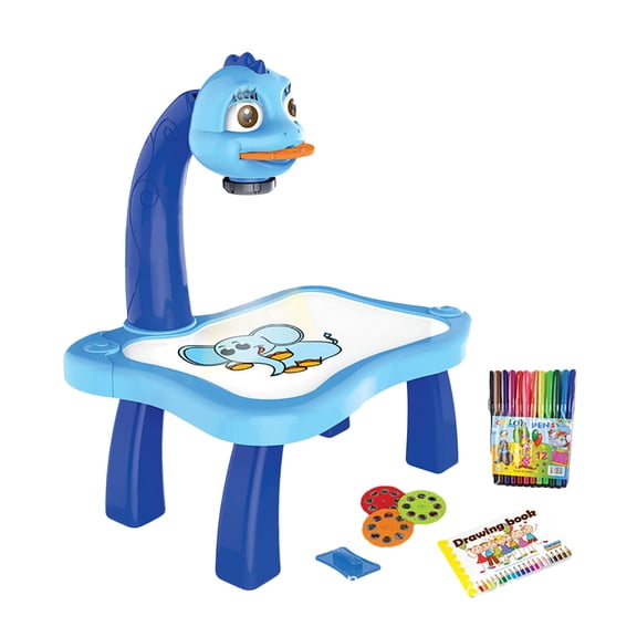 Drawing Projector Table for Kids, Trace and Paint Drawing Board with Light & Music, Smart Projector Sketcher Desk, Preschool Learning Kids Toys for Ages 5-7, 4 Year Old Girl Birthday Gifts
