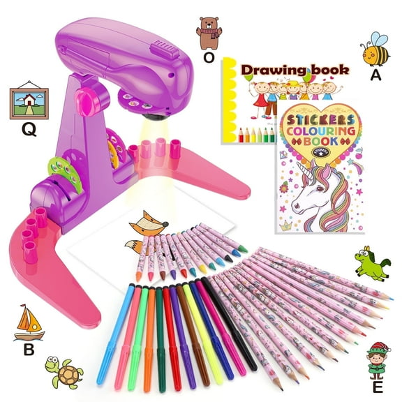 Drawing Projector Toys Set for Kids Girls 3+ Year Old