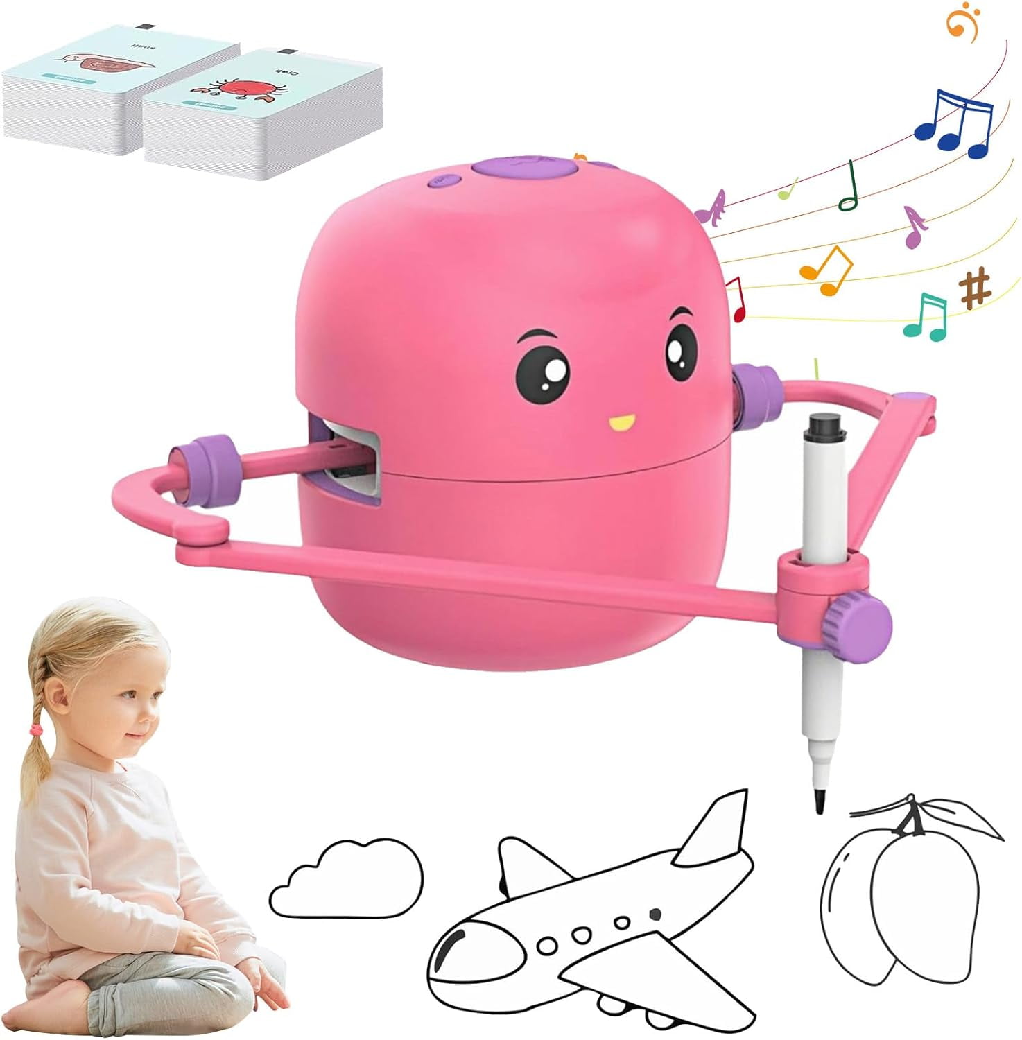 Robot Telecommande Générique Robot Dessin Enfants Avec 100 Cartes - Jouet D Robot Telecommande Garcon