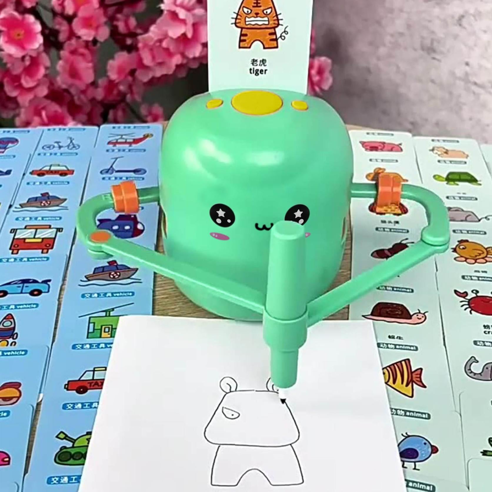 Drawing Robot For Kids Child Cute Drawing Toys With Cards Voice 