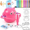 thumbnail image 1 of Drawing Robot for Kids, Interactive Educational Drawing Robot with Voice Interaction, Magic Painting Robot Toy with 100 Word Cards & 16 Color Pens for Girls and Boys Age 3+ (Pink), 1 of 6