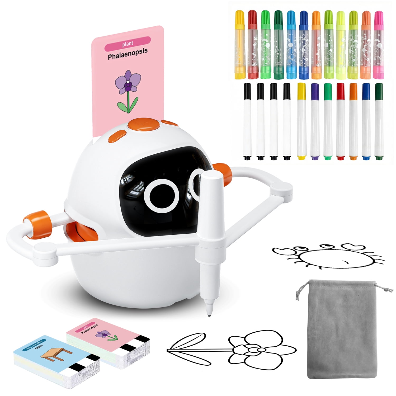 Drawing Robot for Kids, Montessori Smart Drawing Machine with 220 Cards ...