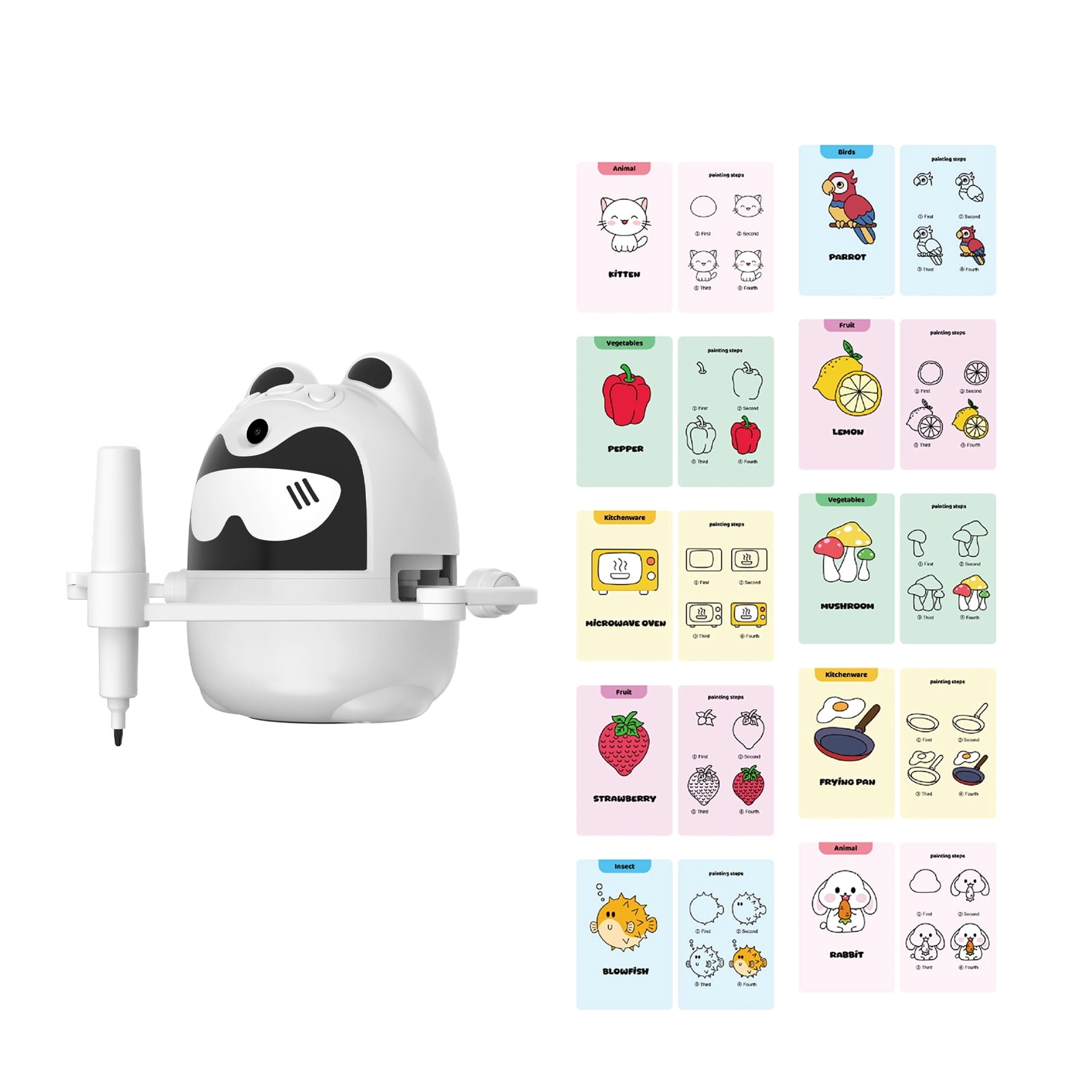 Utomatic Drawing Drawing Robot for Kids, 40ml Washable Marker Set, Automatic Sketching ...