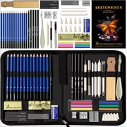 Drawing Set Sketch Pencils Kit,Sketching Supplies with Sketchbook,Graphite,Charcoal Pencil and Sticks,Pro Art Supplies Kit for Artists Adults Teens Beginners Kids