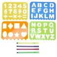 Drawing Stencil Kit Children Number Letter Shape Drawing Template Ruler