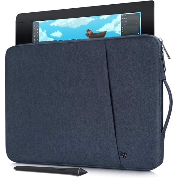 Drawing Tablet Sleeve Case for Wacom Intuos Pro Medium/Wacom One 14, HUION KAMVAS 13, XP-Pen Deco 01 V3, Navy Blue