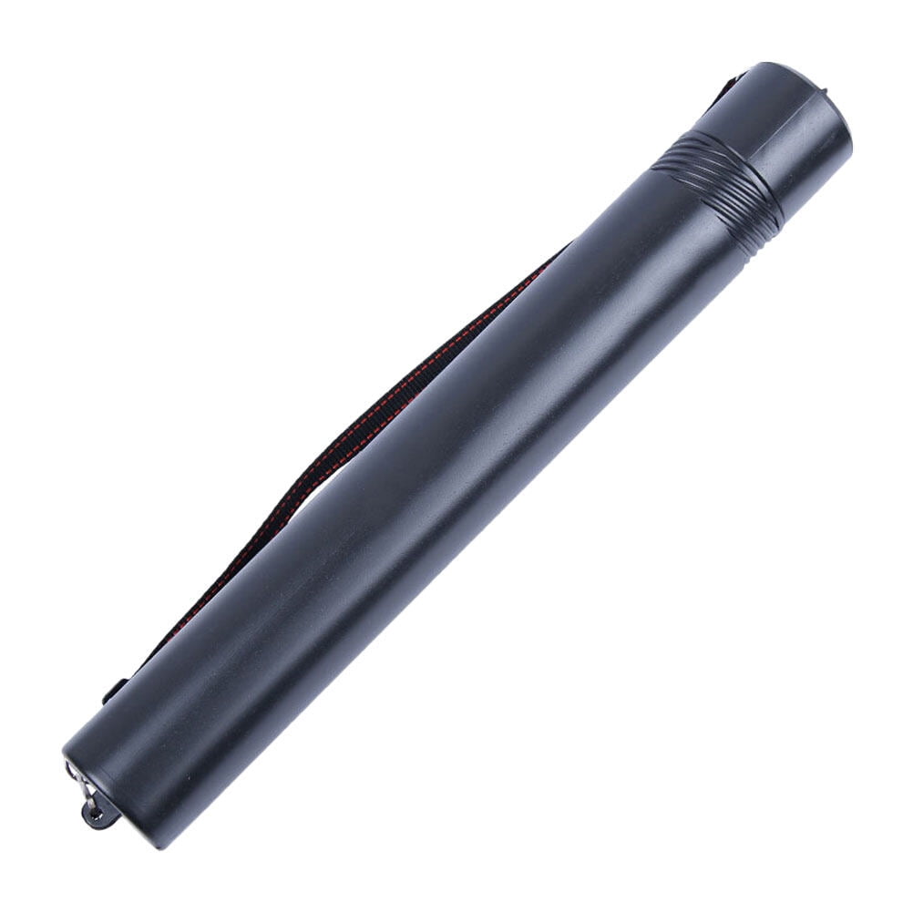 Drawing Tube Blueprint Case Telescoping Art Tube Middle Plastic Black Storage Tube Expands from 20 to 35 Inches Waterproof Poster Tube with Strap