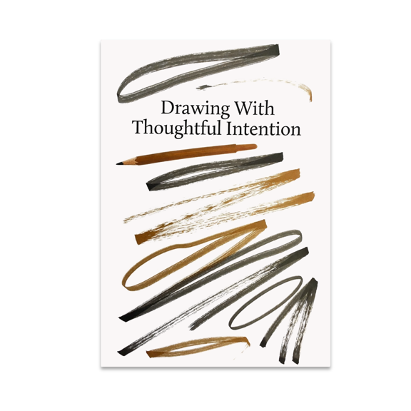 Drawing With Thoughtful Intention - Illustrator Decor - 13x19 Poster Print