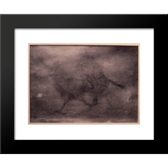 Drawing of a Camel and Rider 20x24 Framed Art Print by Thomas Eakins
