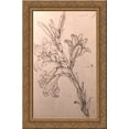 thumbnail image 1 of Drawing of lilies, for an Annunciation 24x16 Gold Ornate Wood Framed Canvas Art by Leonardo da Vinci, 1 of 2