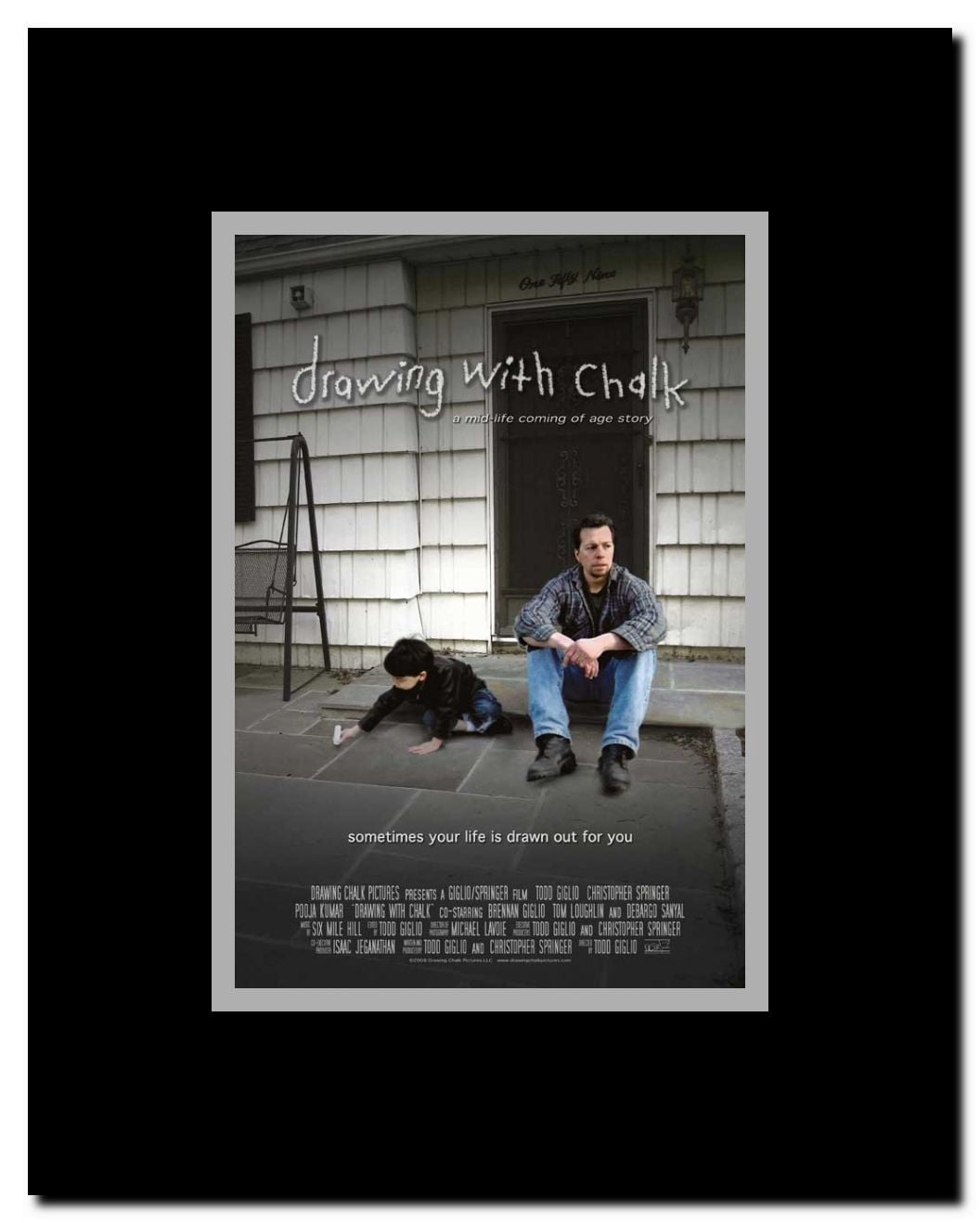Drawing with Chalk Framed Movie Poster