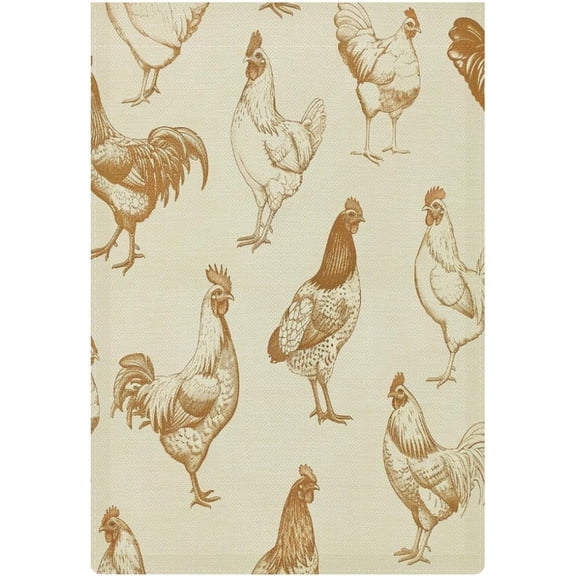 Drawings Of Chickens And Roosters Garden Flags 12x18 Double Sided Small Burlap Cocks And Hens Sketch Farm Yard Flags Spring Summer Season Garden Flag for Outdoor Decorations
