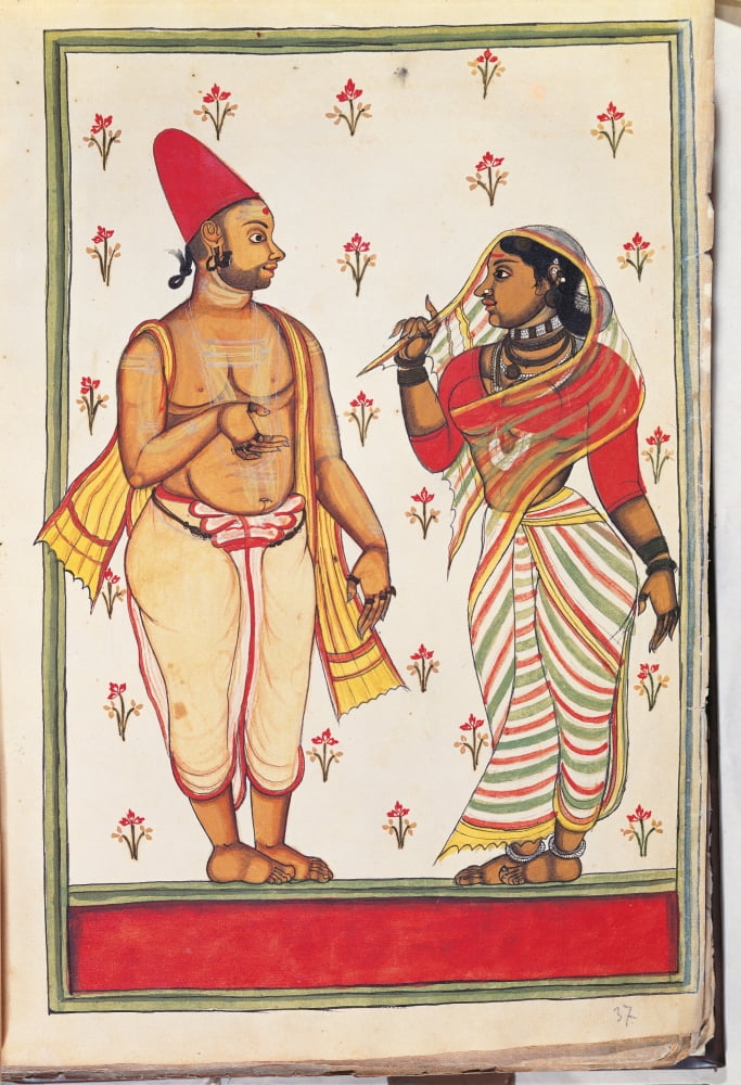 Drawings Of Indian Subjects Ordered By Nic Mannucci Canvas Art - (18 x 24)