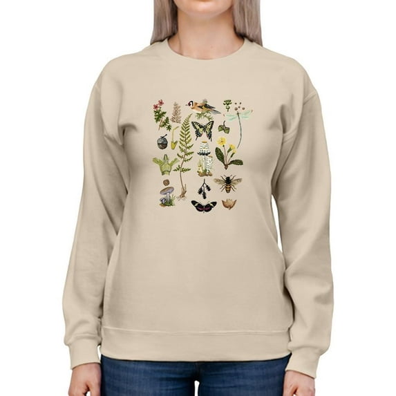Drawings Of The Forest Sweatshirt Women -Naomi McCavitt Designs, Female Medium