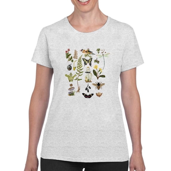 Drawings Of The Forest T-Shirt Women -Naomi McCavitt Designs, Female 3X-Large
