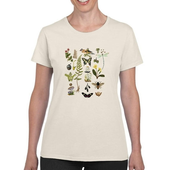 Drawings Of The Forest T-Shirt Women -Naomi McCavitt Designs, Female 4X-Large