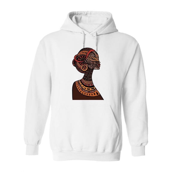 Drawn Of A Woman Profile Hoodie Women -Image by Shutterstock, Female 3X-Large