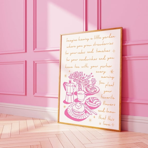 Drawn Quote Design6 Poster Cute Illustrations Art Trendy Affirmation Wall Positivity Design6 Poster, Unframed Size 8x12