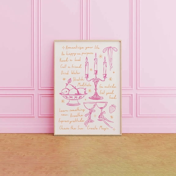 Drawn Quote Design7 Poster Cute Illustrations Art Trendy Affirmation Wall Positivity Design7 Poster, Unframed Size 8x12